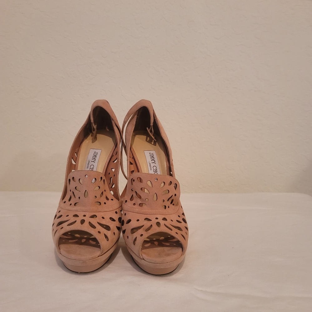 Jimmy Choo Heel w/strap, size 41 EU, cream - Picture 2 of 6